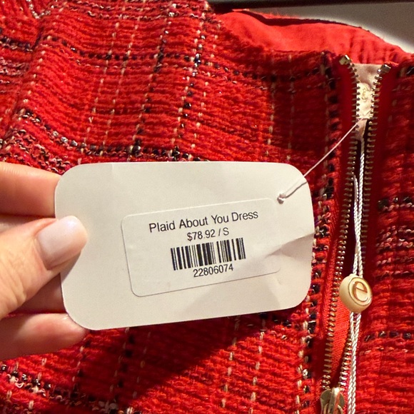 NWT Red Plaid Dress ❤️ - Picture 5 of 7